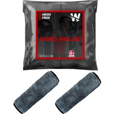 Wonkey - Sporcu Fitness Antreman Havlusu 30x100 cm, Ultra Hafif ve Hızlı Kuruyan Mikrofiber Spor Havlu, Gym Boks Pilates Tenis Havlusu (2'i Paket - Gri)