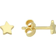 14 Ayar Altın Minik Yıldız Küpe 0,57 gr