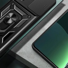 Infinix Hot 30 Kılıf Manyetik Standlı Kamera Korumalı Yüzüklü Zırh Tank Kılıf Koruyucu Kapak