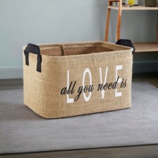 Prendi Home Jüt Dolap Içi Düzenleyici Katlanır Saklama Sepeti Organizer 30X22X18 cm