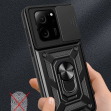 Xiaomi Mi 13T Pro Kılıf Manyetik Standlı Kamera Korumalı Yüzüklü Zırh Tank Kılıf Koruyucu Kapak