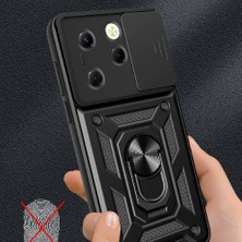 Tecno Spark 20 Pro Kılıf Manyetik Standlı Kamera Korumalı Yüzüklü Zırh Tank Kılıf Koruyucu Kapak