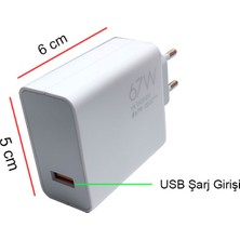 YK Desing 67W Hızlı Şarj Kısa Devre ve Yüksek Voltaj Korumalı Type C Şarj Adaptörü