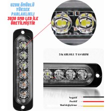 Dekohop Kamyon Tır Arazi Aracı Çakarlı Dorse LED 12-24 V Çift Renk Sinyalli Kasa Ledi Metal Kasa