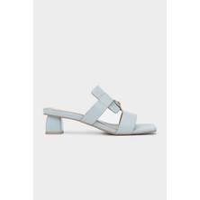 Valmenti Nemi Kadın Yeşil  Deri Terlik 775 3639 Bn Trlk Y24