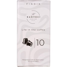 The Kahveci Nespresso Uyumlu Fındık Aromalı Kapsül Kahve 10'lu