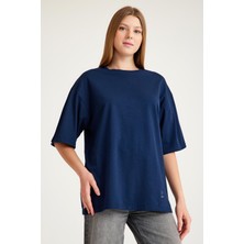 2096_Kısa Kollu Oversize Basic T-shirt