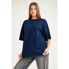 2096_Kısa Kollu Oversize Basic T-shirt