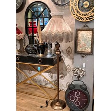 Rosabıancacasa Sultan Lambader Bronz Ayak Vizon Başlık 170CM.