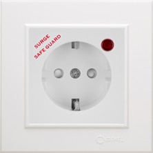 Topraklı Priz Şok Korumalı Beyaz Karea