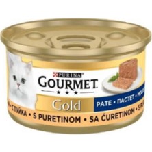 Gourmet Gold Kıyılmış Hindi Etli Konserve Kedi Maması 85 gr x 24 Adet