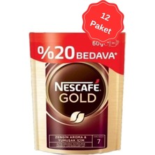 Nestle Nescafe Gold Çözülebilir Kahve Ekopaket %20 Bedava 60 g x 12 Adet