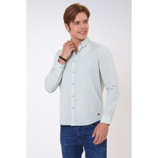 Back And Bond Yeşil Slim Fit %100 Pamuk Gömlek