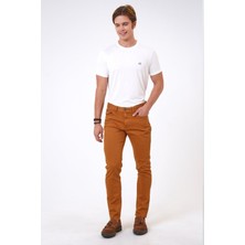 Back And Bond Camel Slim Fit 5 Cepli Pamuklu Kanvas Pantolon