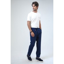 Back And Bond Lacivert Regular Fit Beli Bağlamalı Jogger Pantolon