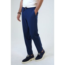 Back And Bond Lacivert Regular Fit Beli Bağlamalı Jogger Pantolon