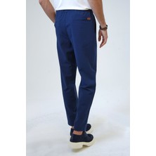 Back And Bond Lacivert Regular Fit Beli Bağlamalı Jogger Pantolon