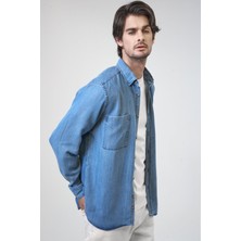 Back And Bond Mavi Regular Fit Denim Gömlek