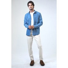 Back And Bond Mavi Regular Fit Denim Gömlek