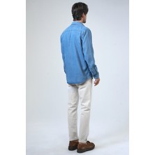 Back And Bond Mavi Regular Fit Denim Gömlek