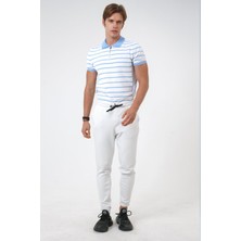 Back And Bond Açık Gri Regular Fit Pamuklu Beli Bağlamalı Jogger Pantolon