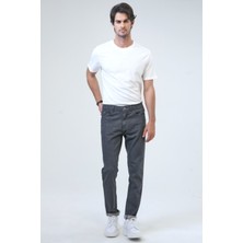 Back And Bond Koyu Gri Slim Fit 5 Cepli Pamuklu Denim Pantolon