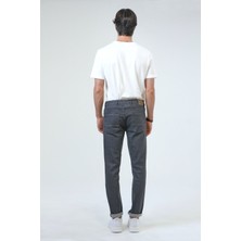 Back And Bond Koyu Gri Slim Fit 5 Cepli Pamuklu Denim Pantolon