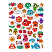 Limmy Sticker Kabartmalı Stiker Defter Planlayıcı Etiket (LDD007)-24X19CM - Dünya Çiçek Balık