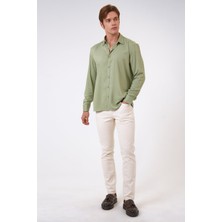 Back And Bond Adaçayı Loose Fit Gömlek