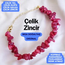 Mga Doğaltaş Mercan Taşı Bileklik Doğal Taşı Bileklik Doğal Taş Bileklik Orijinal Komple Çelik Doğal Kırıktaş Bileklik