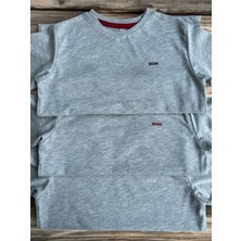 Dgl Collection Cotton Gri Süprem Erkek Çocuk 3 Lü Basic T-Shirt