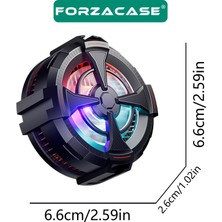 Forzacase FC5605500 Rpm Kablolu Rgb Işıklı Manyetik Tablet ve Telefon Soğutucu Isı Önleyici Fan