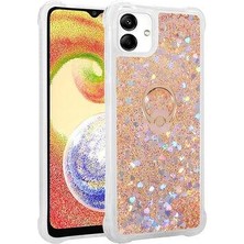 Smody Samsung Galaxy A04 Kılıf Sulu Simli Akışkan Silikon