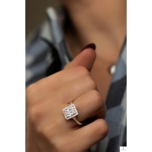 By Barun Baget Taşlı  Gümüş Yüzük - Gümüş Rengi