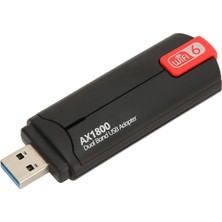 Grc Accessory Wifi 6 Dual Band USB 3.0 Adaptör Kablosuz Wifi Alıcı AX1800 Mbps Adaptor 2023 -Ac