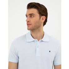 Pierre Cardin Erkek Açık Mavi Slim Fit Basic Tişört 50291625-VR095