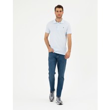 Pierre Cardin Erkek Açık Mavi Slim Fit Basic Tişört 50291625-VR095