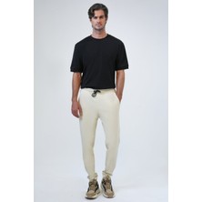 Back And Bond Bej Regular Fit Pamuklu Beli Bağcıklı Jogger Pantolon