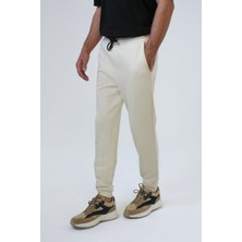Back And Bond Bej Regular Fit Pamuklu Beli Bağcıklı Jogger Pantolon