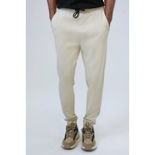 Back And Bond Bej Regular Fit Pamuklu Beli Bağcıklı Jogger Pantolon