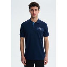Ar-ma Erkek Polo Yaka Tişört Yazi Baskili Regular Fit Çift Toplama Penye Pike Y27374353501