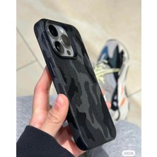 Ulk Case iPhone Uyumlu Kamuflaj Desenli Hologram Commandate Pu Deri Kılıf