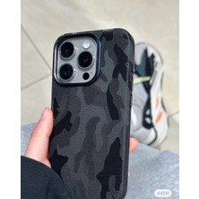 Ulk Case iPhone Uyumlu Kamuflaj Desenli Hologram Commandate Pu Deri Kılıf