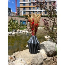 Papusita Deka Vase Dekoratif Modern Vazo Özel Tasarım 21 cm Yükseklik, 14 cm Genişlik - Deka Vase