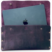 Mess Collection El Yapımı Hakiki & Gerçek Deri Macbook Kılıfı, MacBook Air 13 inç ve MacBook Pro 13.3 inç Kılıfı, MacBook Çantası