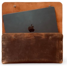 Mess Collection El Yapımı Hakiki & Gerçek Deri Macbook Kılıfı, MacBook Air 13 inç ve MacBook Pro 13.3 inç Kılıfı, MacBook Çantası