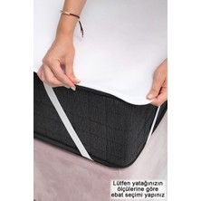 Gülcü Mikro Lastikli Yatak Alezi 90 x 190 cm Beyaz Renkli Su Geçirmez Mikrofiber Kumaş