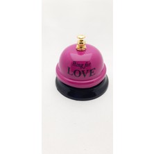Seçilir Fuşya Renk "ring For Love" Yazılı Resepsiyon Masa Zili Model K02