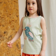 Little Yucca "tank Top" Organik Pamuk Tshirt - Su Yeşili