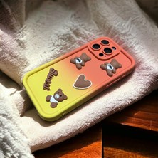 Ulk Case iPhone Uyumlu Kabartmalı Ayıcık Figürlü Sweet Kılıf